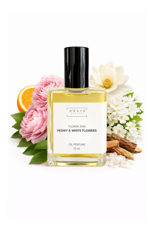o'dore Perfume oil FLOWER RAIN Peony & White flowers 15ml