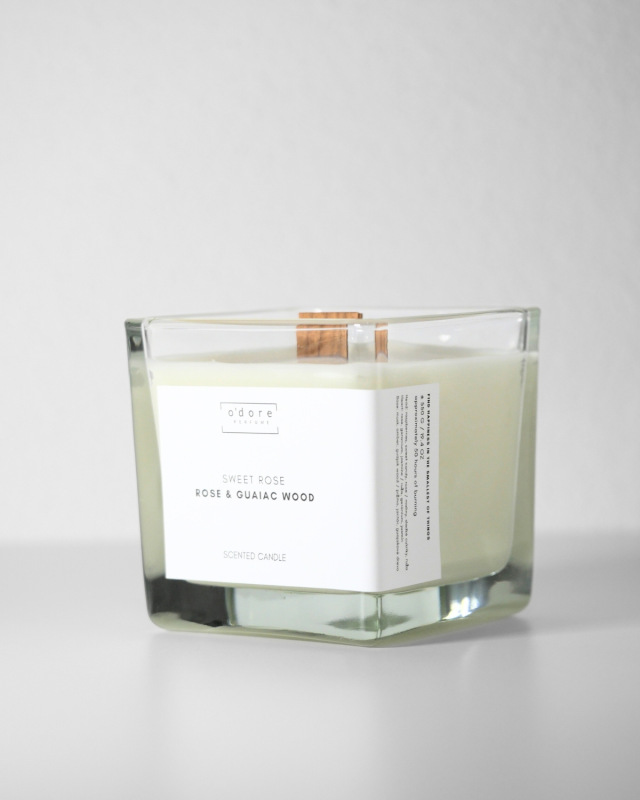 o'dore sójová svíčka SWEET ROSE Rose & Guiaiac wood 1