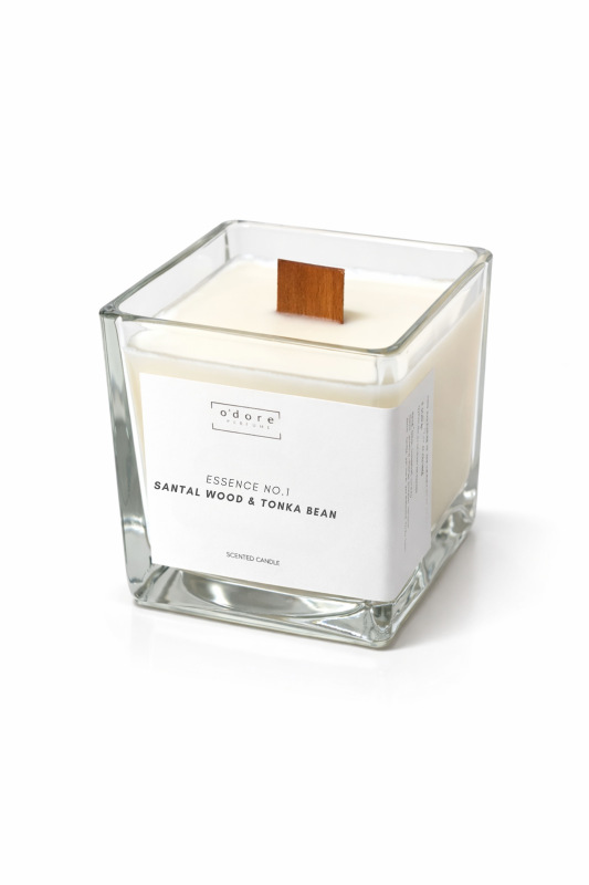 o'dore sójová svíčka ESSENCE NO.1 Santal Wood & Tonka Bean 1