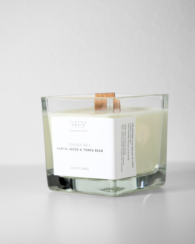 o'dore sójová svíčka ESSENCE NO.1 Santal Wood & Tonka Bean 1