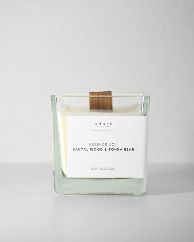 o'dore sójová svíčka ESSENCE NO.1 Santal Wood & Tonka Bean