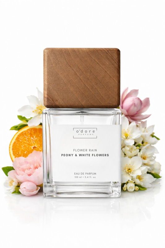 PŘEDPRODEJ! o'dore Eau de Parfum FLOWER RAIN Peony & White flowers 100 ml 1
