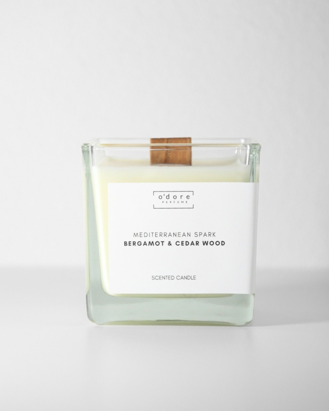 o'dore sójová svíčka MEDITERRANEAN SPARK Bergamot & Cedar wood