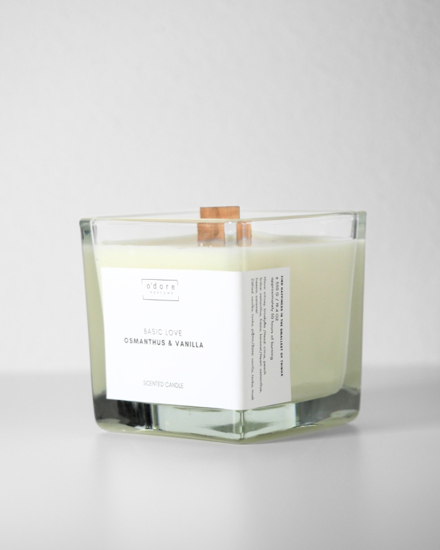 o'dore sójová svíčka BASIC LOVE Osmathus & Vanilla 1